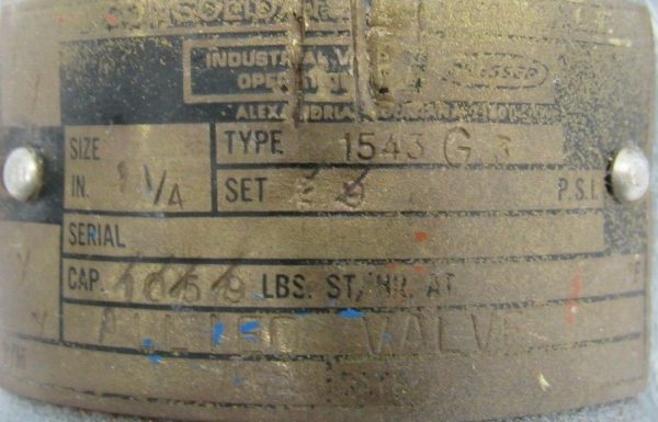 REFURBISHED CONSOLIDATED 1543-G3 SAFETY VALVE 1543G3 32PSI - Image 5