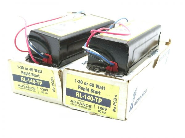 2 NEW ADVANCE BALLAST RL-140-TP RAPID START BALLAST 40WATT RL140TP