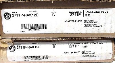2 NEW ALLEN BRADLEY 2711P-RAK12E ADAPTER PLATE SER.B 2711PRAK12E - SB ...