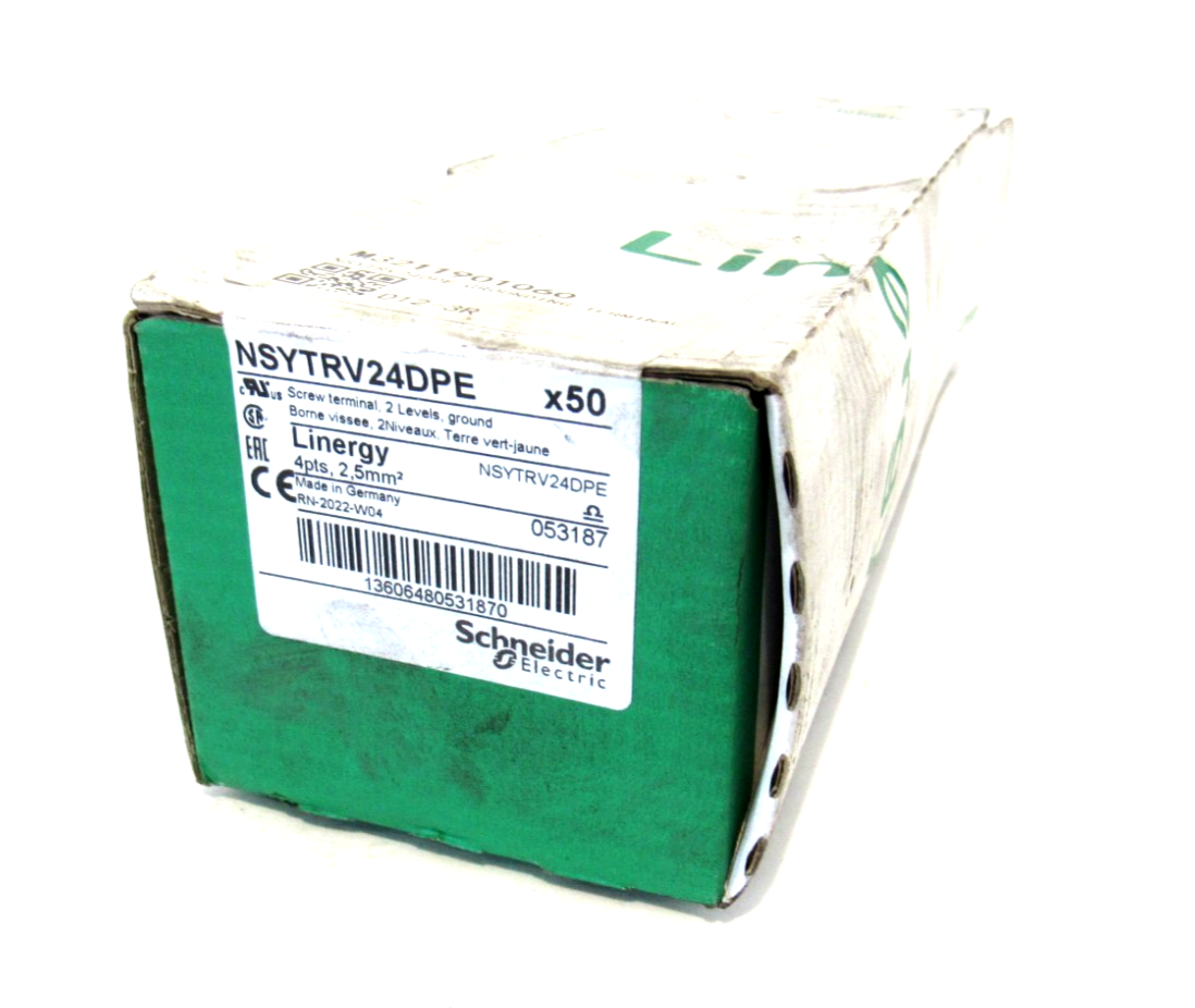 BOX OF 50 NEW SCHNEIDER ELECTRIC NSYTRV24DPE SCREW TERMINAL