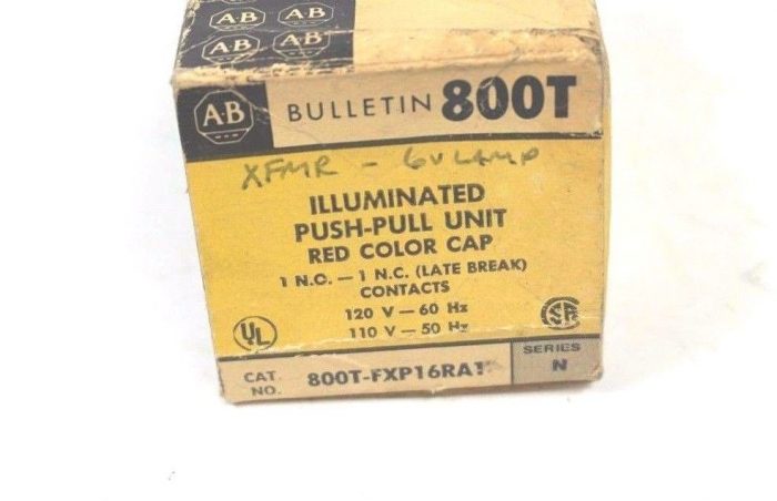 NEW ALLEN BRADLEY 800T-FXP16RA1 PUSH BUTTON SER. N 800TFXP16RA1 - Image 3