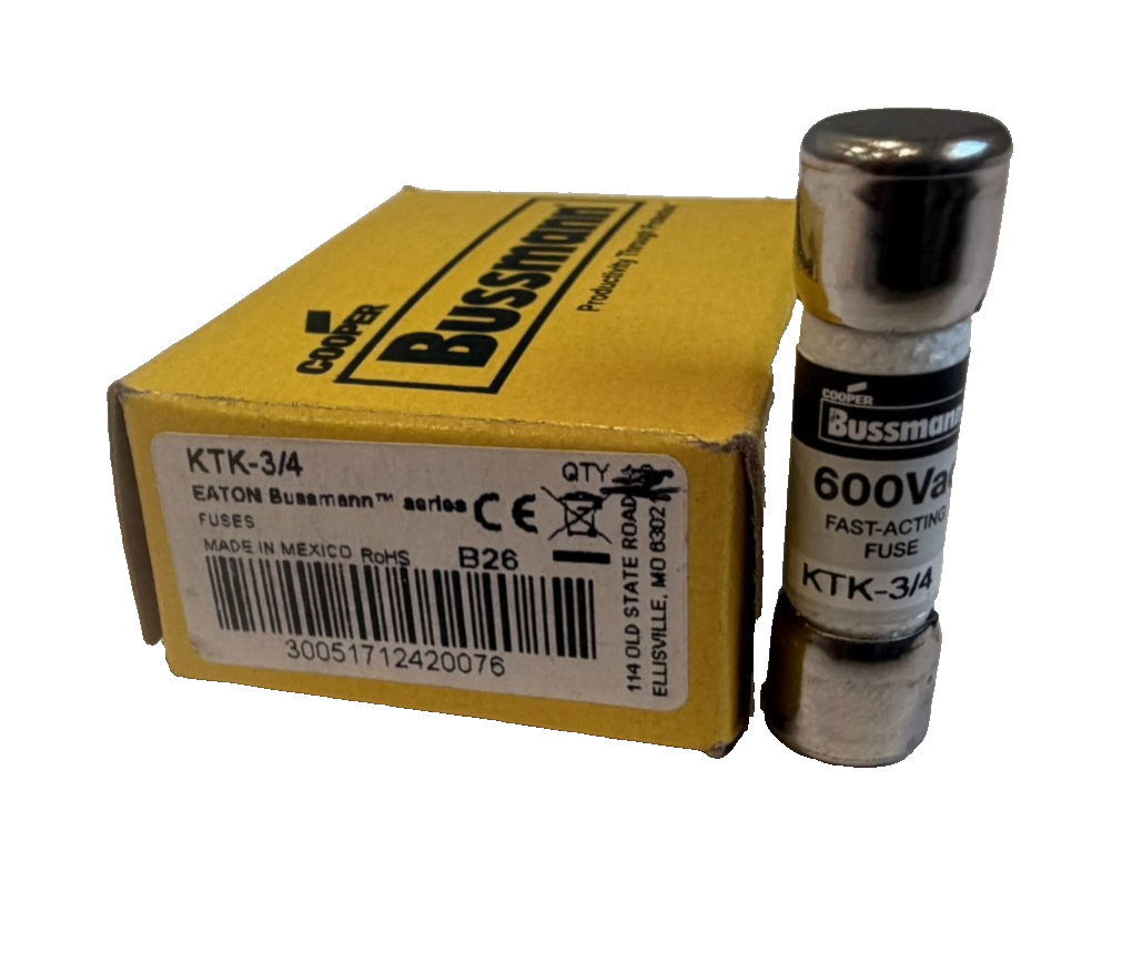NEW BUSSMANN KTK-3/4 FUSES KYK34 QTY. 6