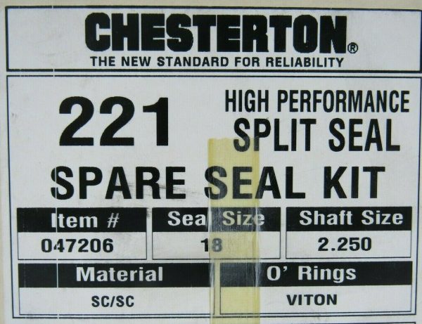 NEW CHESTERTON 221 SPLIT SEAL KIT 047206 SEAL 18 SHAFT 2.250" - Image 3