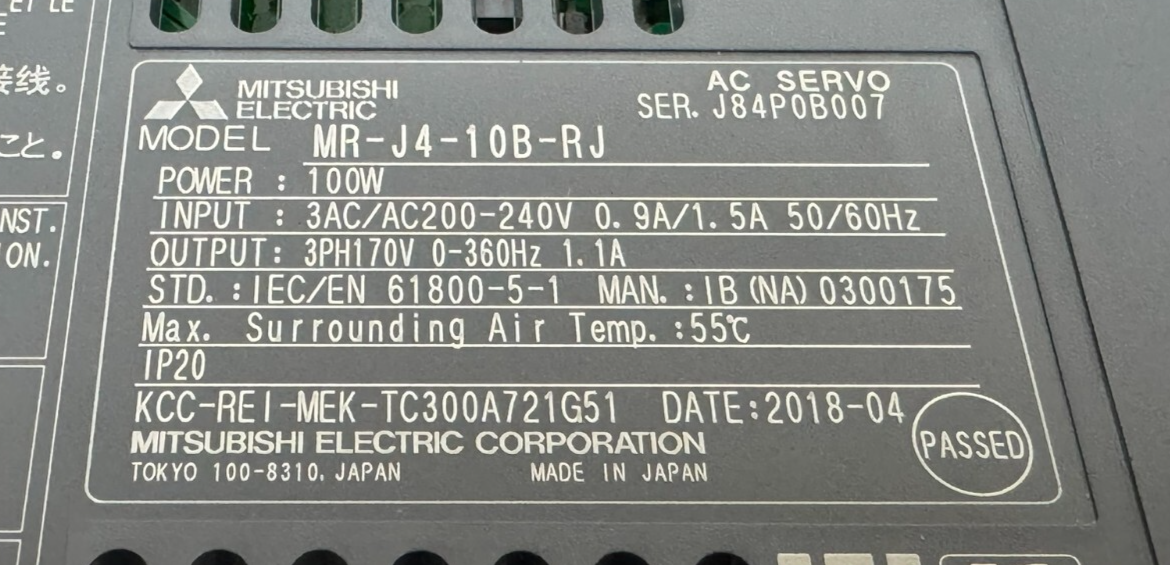 NEW MITSUBISHI MR-J4-10B-RJ SERVO AMPLIFIER MELSERVO J4 - Image 4