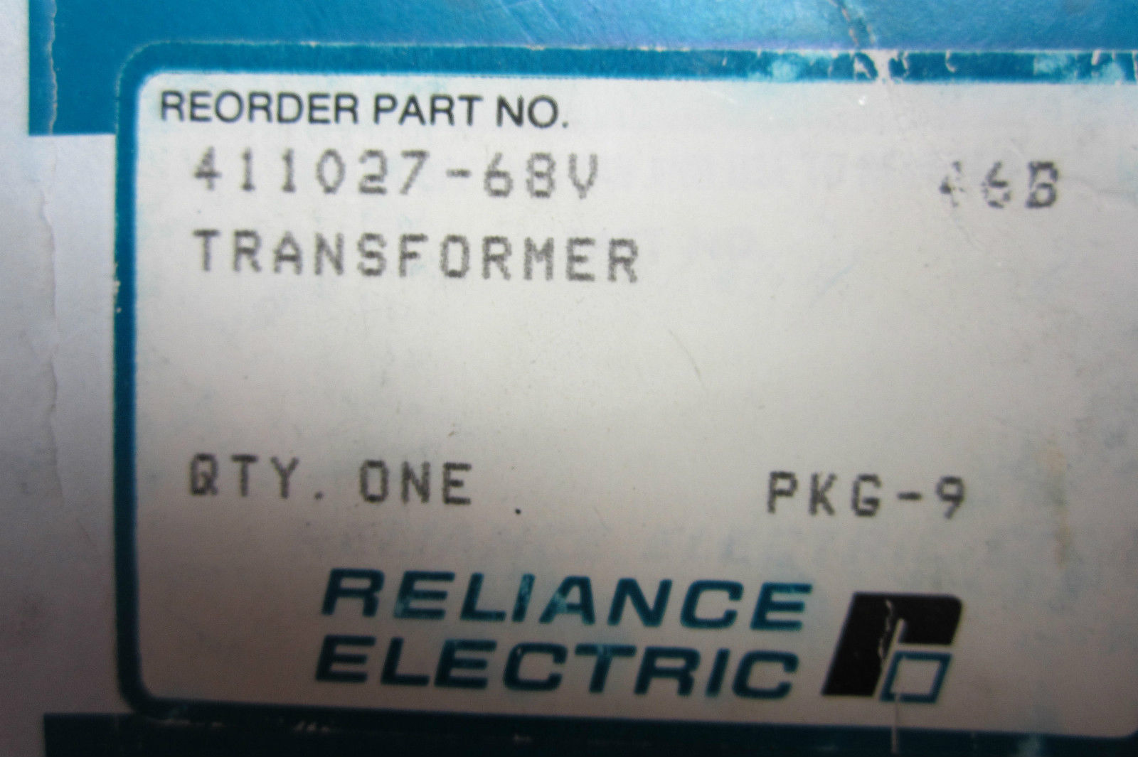 NEW RELIANCE ELECTRIC 411027-68V TRANSFORMER 41102768V