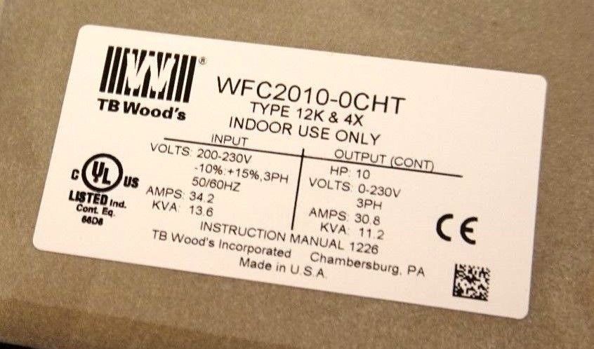 NEW TB WOODS WFC2010-0CHT 230V, 10HP, INVERTER WFC20100CHT - Image 5