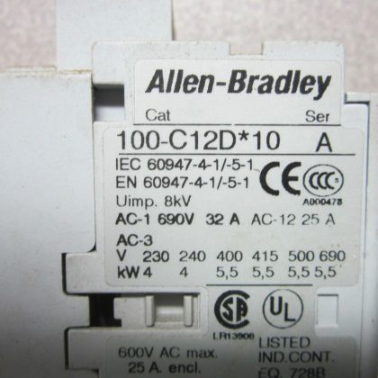 USED ALLEN BRADLEY 100-C12D10 CONTACTOR 100C12D10