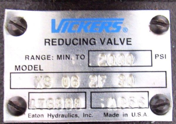 NEW EATON VICKERS XS-06-2F-30 REDUCING VALVE XS062F30 476888 - Image 4
