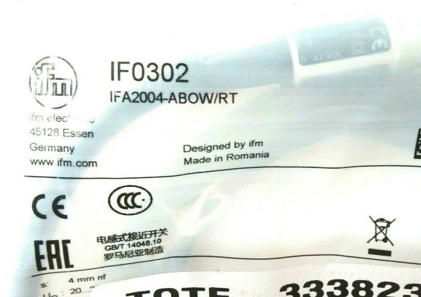 NEW IFM EFECTOR IFA2004-ABOW INDUCTIVE SENSOR IF0302 IFA2004ABOW - Image 3
