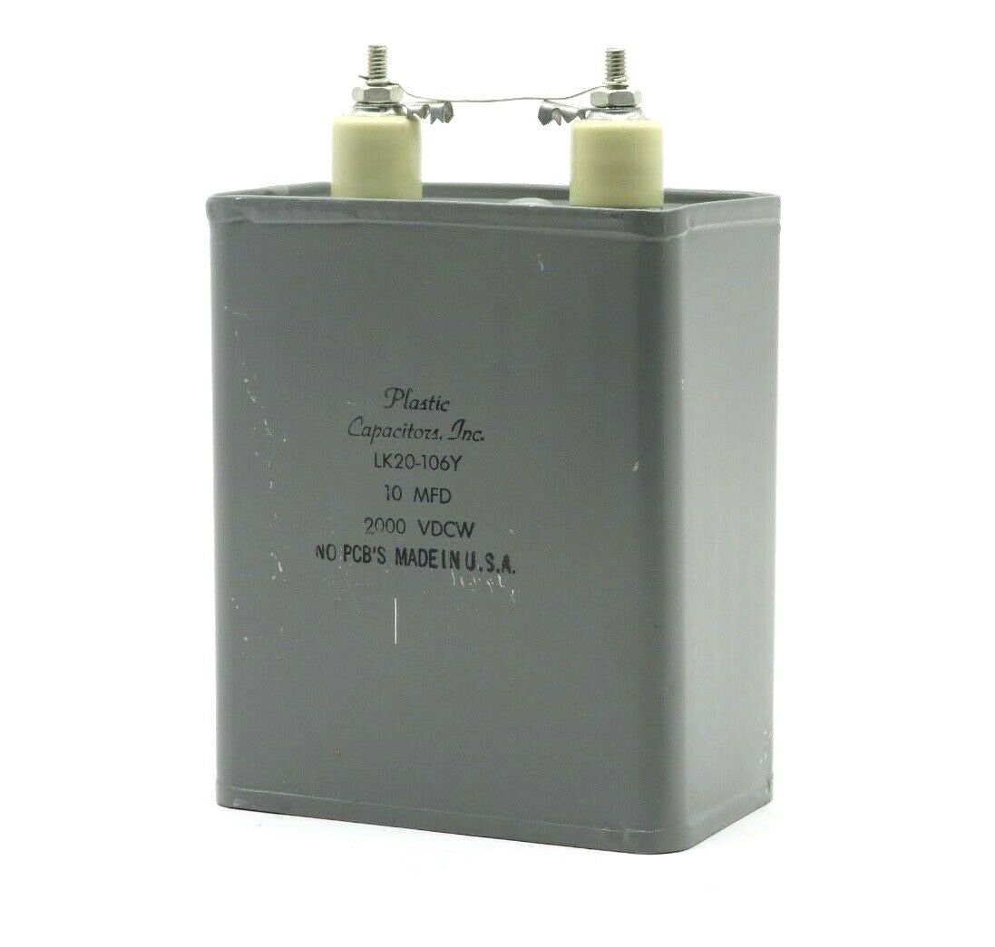 NEW PLASTIC CAPACITORS LK20106Y PLASTIC DIELECTRIC 10 MFD 2000 VDCW