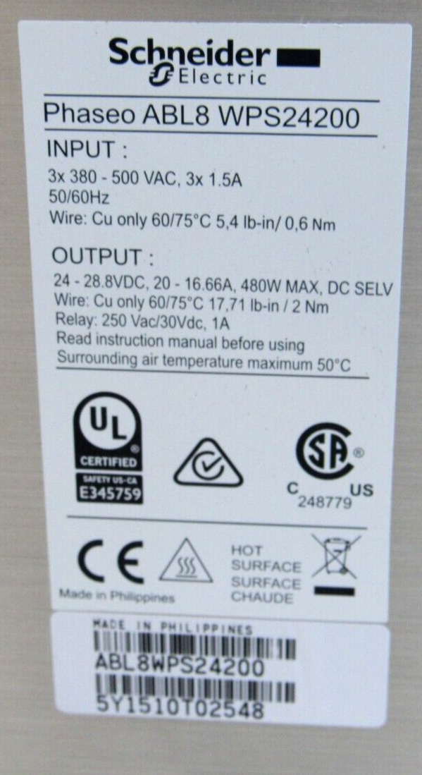 NEW SCHNEIDER ELECTRIC ABL8 WPS24200 POWER SUPPLY - Image 3