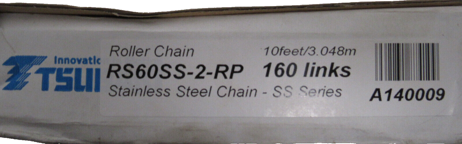 NEW TSUBAKI RS60SS-2-RP STAINLESS ROLLER CHAIN 10FT RS60SS2RP - SB ...