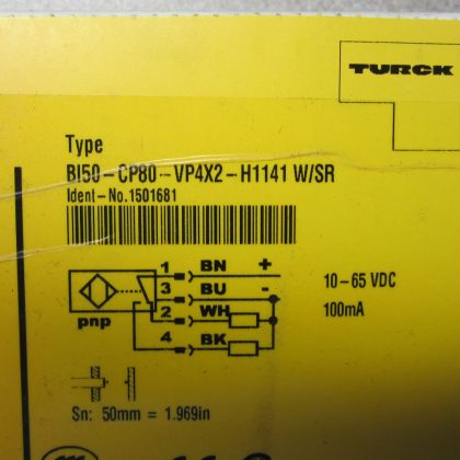 NEW TURCK ELEKTRONIK BI50-CP80-VP4X2-H1141 SENSOR BI50CP80VP4X2H1141