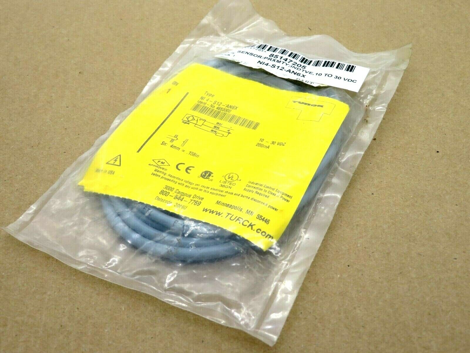 FOR TURCK NI4 S12 AP6X H1141 46522 Inductive sensor PNP