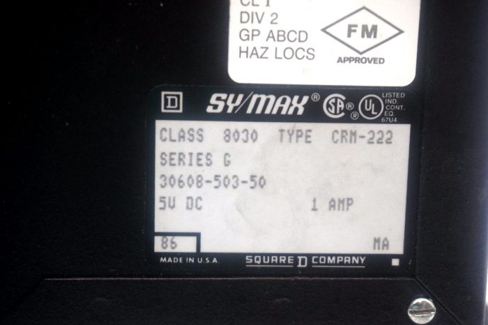 REPAIRED SQUARE D 8030-CRM-222 INTERFACE MODULE SER.G 8030CRM222 - Image 4