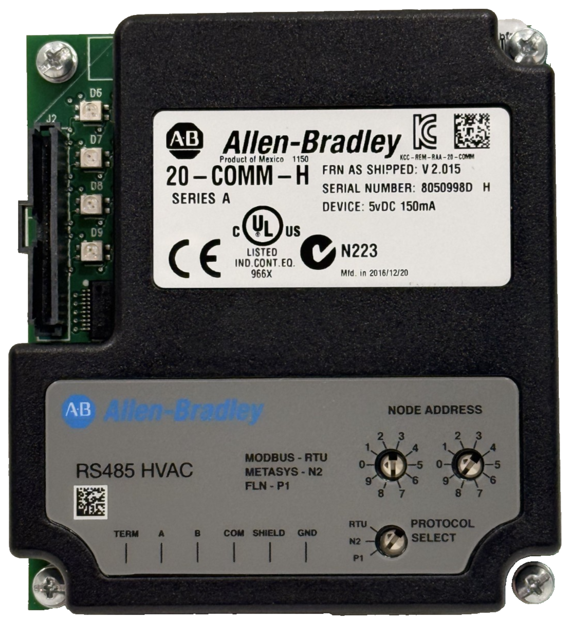 ALLEN-BRADLEY 20-COMM-H SER. B POWERFLEX RS-485 HVAC ADAPTER 20COMMH NEW SURPLUS - Image 5