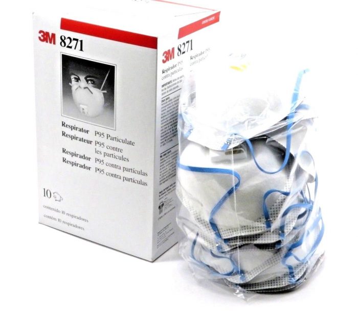 NEW 7 BOXES 3M 8271 P95 MAINT.FREE PARTICULATE RESPIRATOR 10 PER BOX