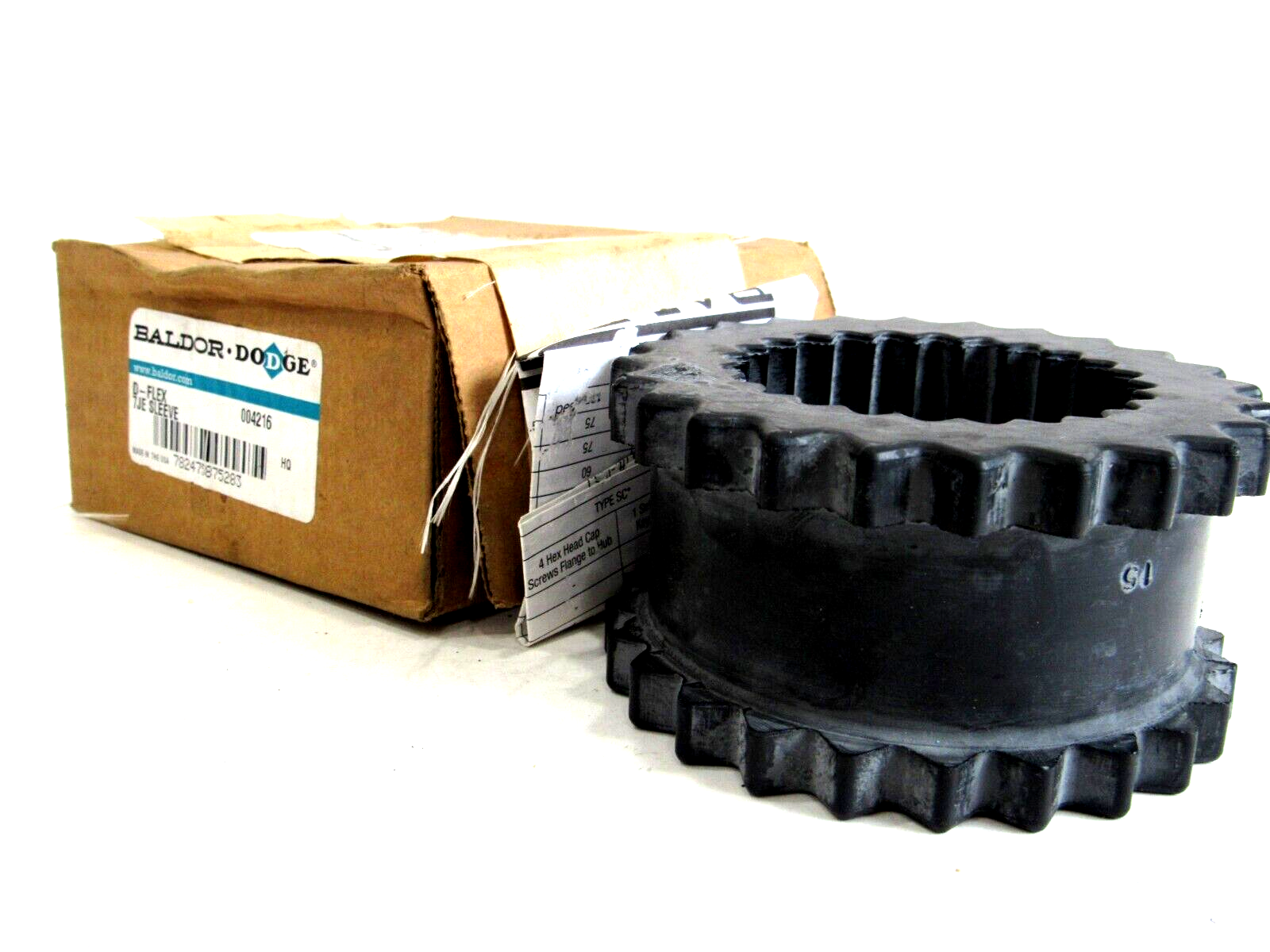 NEW BALDOR DODGE 7J D-FLEX COUPLING SLEEVE 7JE 004216
