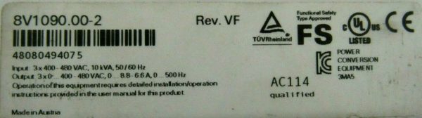 NEW B&R ACOPOS 8V1090.00-2 SERVO DRIVE REV. VF 8V1090002 - Image 4
