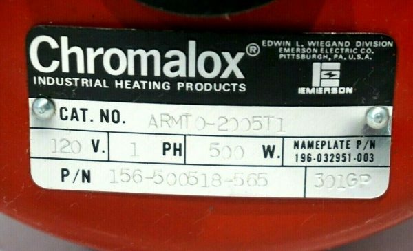 NEW CHROMALOX ARMTO-2005T1 IMMERSION HEATER 156-500518-565 ARMTO2005T1 - Image 3