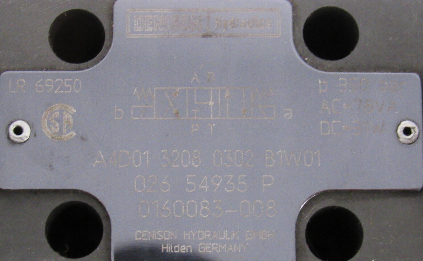 NEW DENISON A4D01-3208-0302-B1W01-026-54935-P SOLENOID VALVE 0160083-008 - Image 4