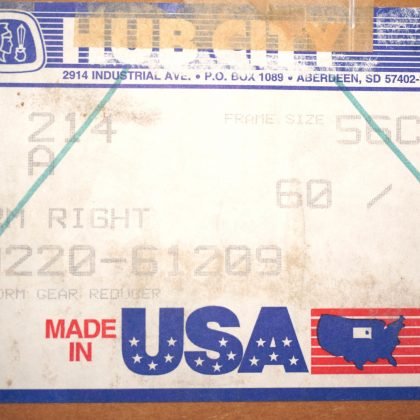 NEW HUB CITY 0220-61209 WORM GEAR REDUCER MODEL 214  60/1 RATIO  022061209