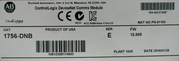 NEW SEALED ALLEN BRADLEY 1756-DNB CONTROLLOGIX DEVICENET SER. E 1756DNB - Image 4
