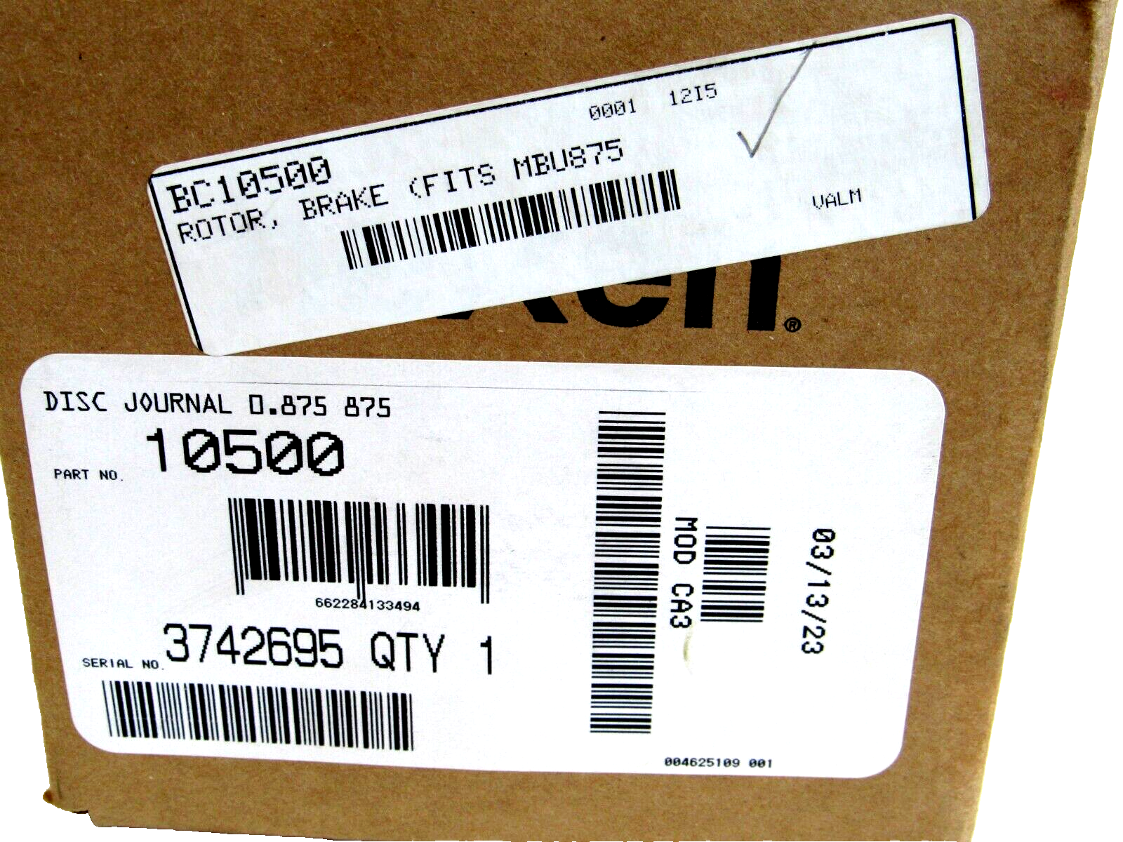 NEW SEALED NEXEN 10500 DISC JOURNAL 0.875 - Image 3