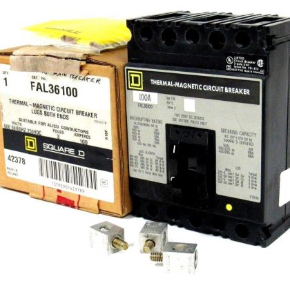 NEW SQUARE D FAL36100 CIRCUIT BREAKER 3 POLES 100A 600VAC 250VDC