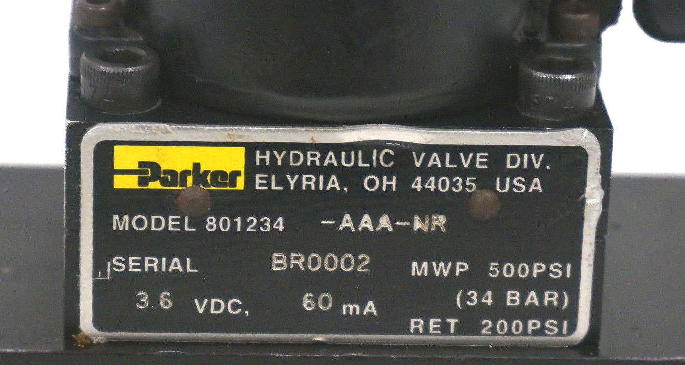 PARKER 801234-AAA-NR SERVO VALVE BD15AAANE5, 801234AAANR REPAIRED - Image 4