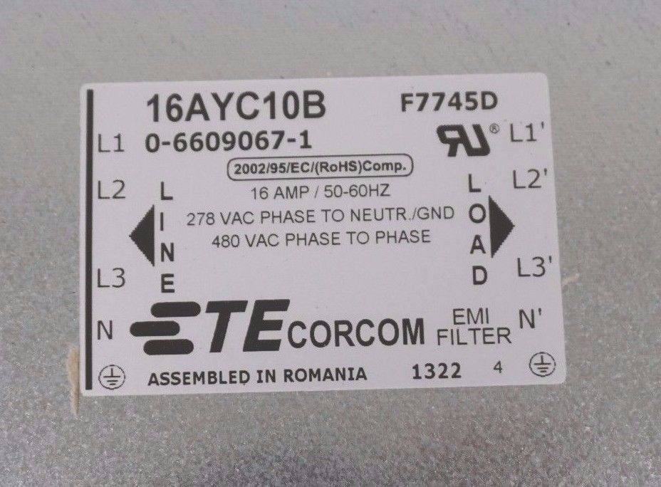 BOX OF 2 NEW TYCO CORCOM 16AYC10B POWER LINE FILTERS - SB Industrial ...