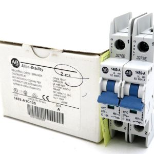 NEW 2 PCS. ALLEN BRADLEY 1489-A1C100 CIRCUIT BREAKER  SERIES A 1489A1C100