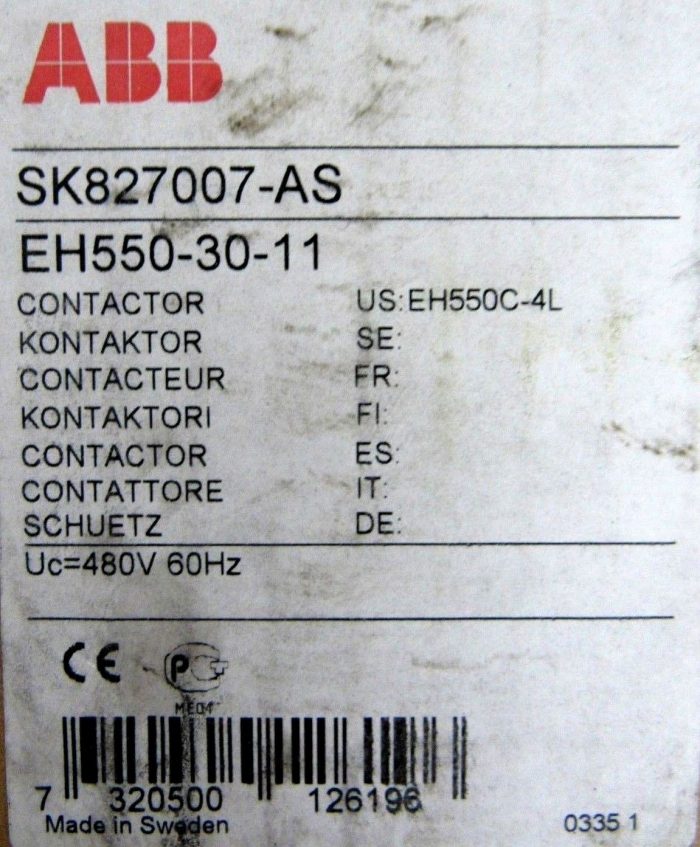 NEW ABB EH550-30-11 CONTACTOR 500HP 480V EH5503011 EH-550 SK827007-AS - Image 6