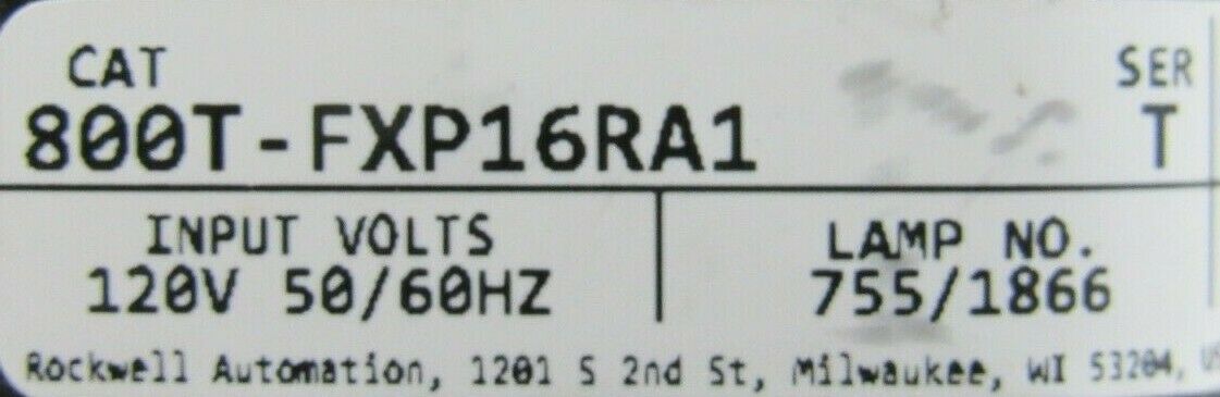 NEW ALLEN BRADLEY 800T-FXP16RA1 PUSH/PULL BUTTON RED SER.T 800TFXP16RA1 - Image 4