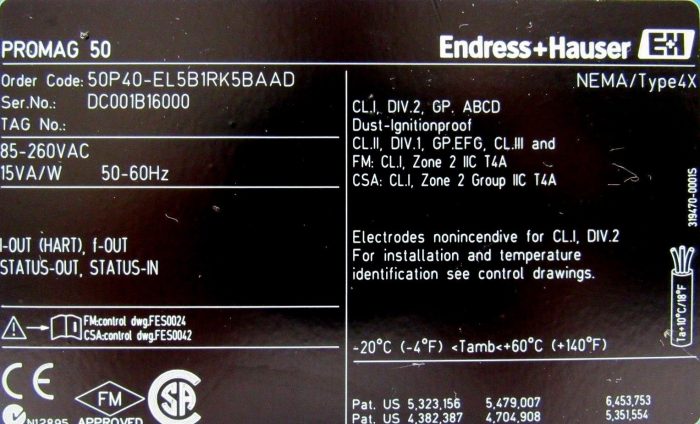 NEW ENDRESS + HAUSER 50P40-EL5B1RK5BAAD FLOW METER PROMAG 50 50P40EL5B1RK5BAAD - Image 6