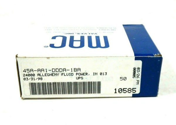 NEW MAC VALVES 45A-AA1-DDDA-1BA SOLENOID VALVE 45AAA1DDDA1BA - Image 3