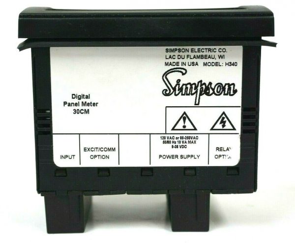 NEW SIMPSON H340391000 H340 DIGITAL PANEL METER - Image 5