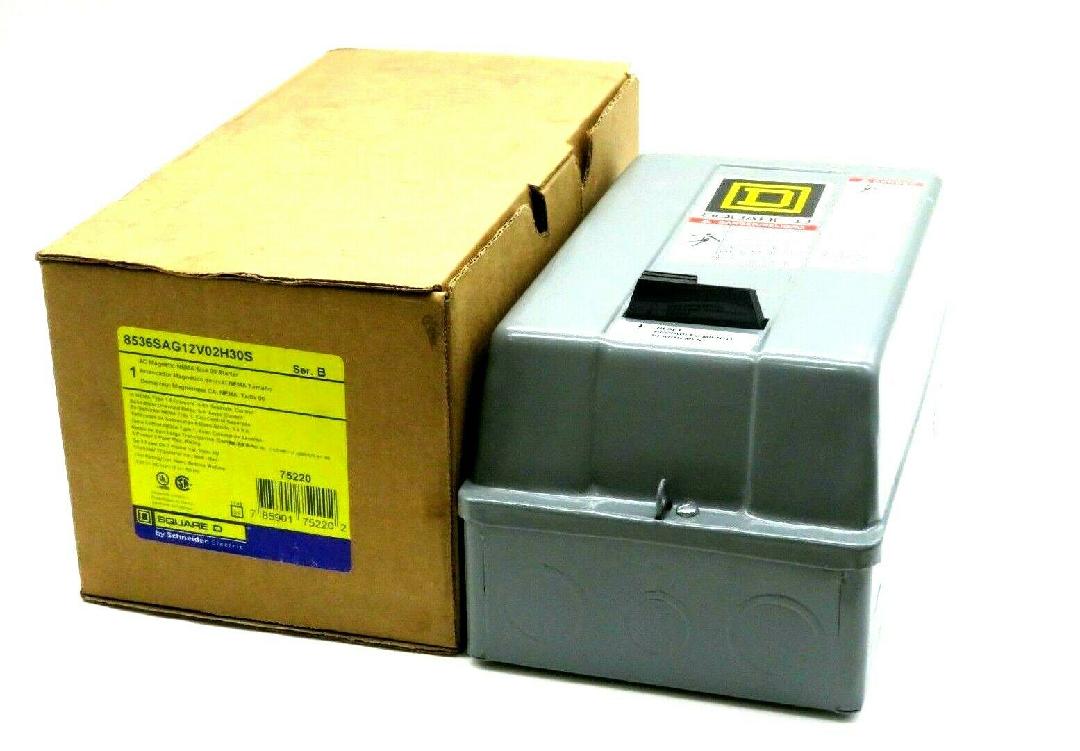 NEW SQUARE D 8536SAG12V02H30S MAGNETIC STARTER SERIES B SIZE 00