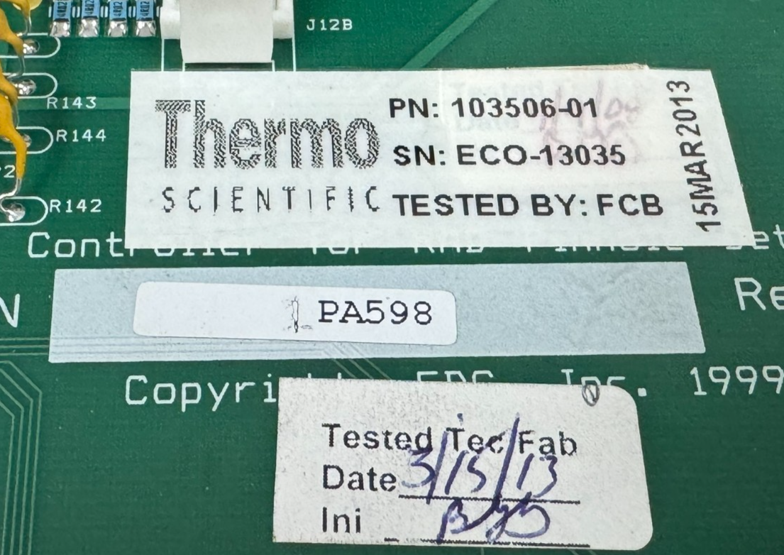 USED THERMO SCIENTIFIC 103506-01 PINHOLE DETECTOR CONTROLLER W/ 103115-01 - Image 5
