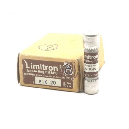 8 NEW LIMITRON KTK-20 FUSES KTK20