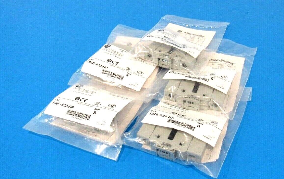LOT OF 5 NEW ALLEN BRADLEY 194E-E32-NP SWITCH ACCESSORIES SER.B 194EE32NP