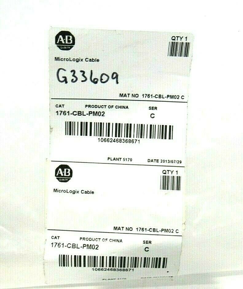 NEW ALLEN BRADLEY 1761-CBL-PM02 MICROLOGIX CABLE SER.C 1761CBLPM02 - Image 3
