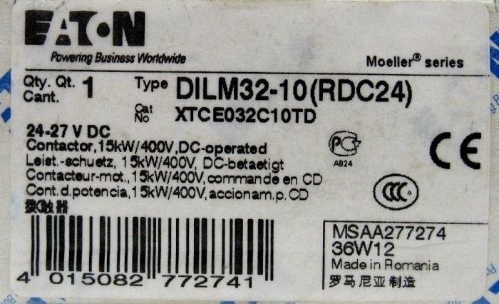 NEW EATON DILM32-10-RDC24 CONTACTOR XTCE032C10TD DILM3210RDC24 - Image 3