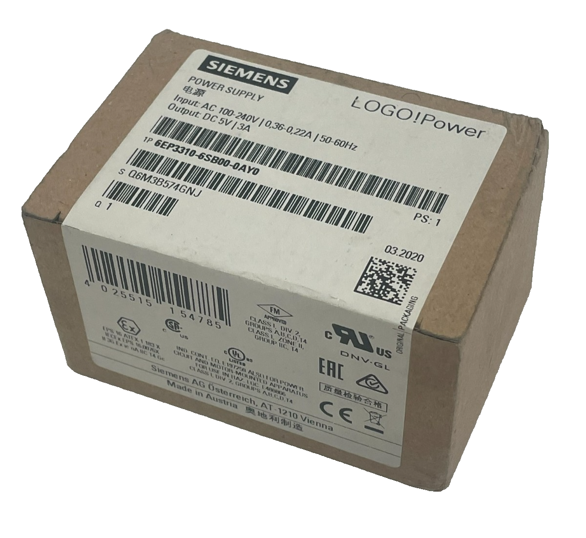 NEW SEALED SIEMENS 6EP3310-6SB00-0AY0 POWER SUPPLY 6EP33106SB000AY0