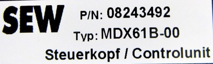 NEW SEW EURODRIVE MDX60A0220-503-4-00 AC DRIVE 08243492 MDX60A0220503400 - Image 7