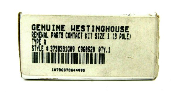 NEW WESTINGHOUSE 373B331G09 CONTACT KIT SIZE 1 TYPE A 3 POLE - Image 3