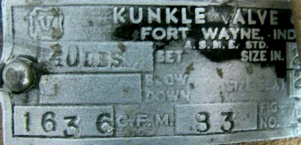 REFURBISHED KUNKLE VALVE 83 SAFETY VALVE 2-1/2" - Image 5