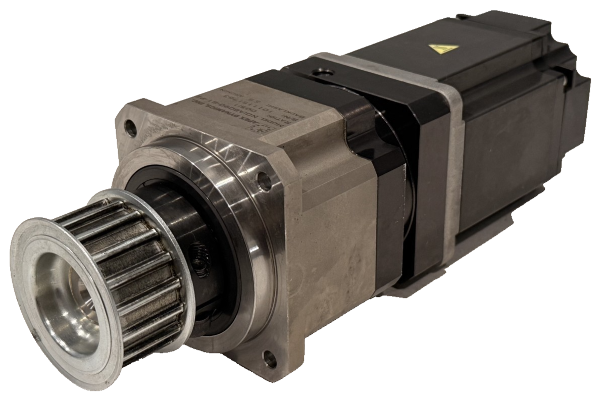 USED MITSUBISHI HG-KR73 SERVO MOTOR 3000RPM W/ APEX DYNAMICS AB090-S1-P2 GEARBOX