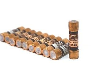 10 NEW BUSSMANN TRON KAW-30 FUSES KAW30