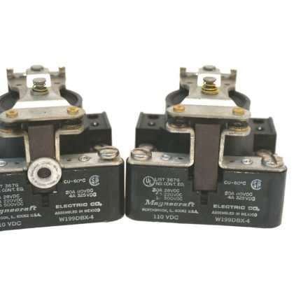 2 MAGNECRAFT W199DBX-4 RELAYS W199DBX4